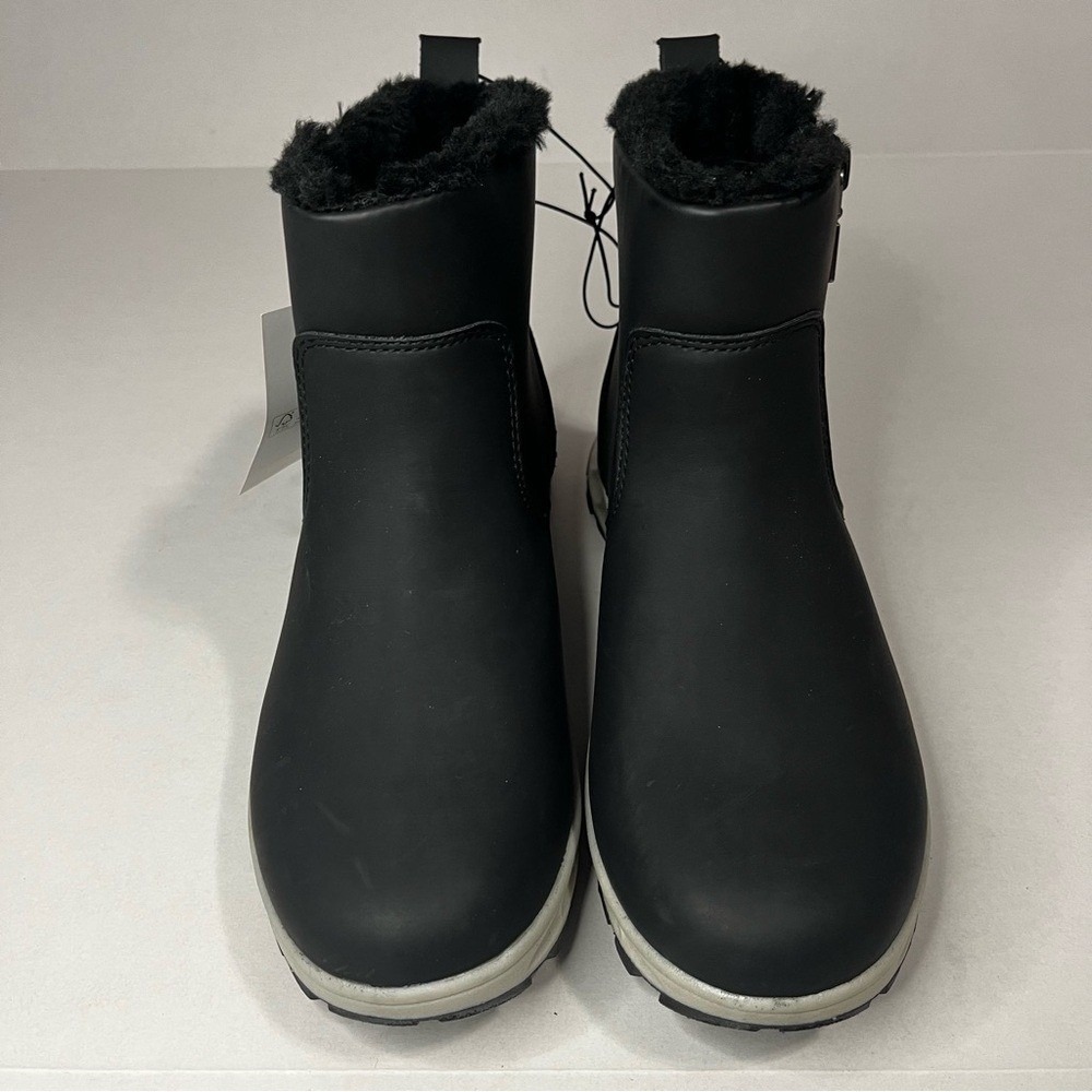 Khombu Sienna Women Winter Boots 7M Black Waterproof Faux Fur Snow Rain Gorpcore